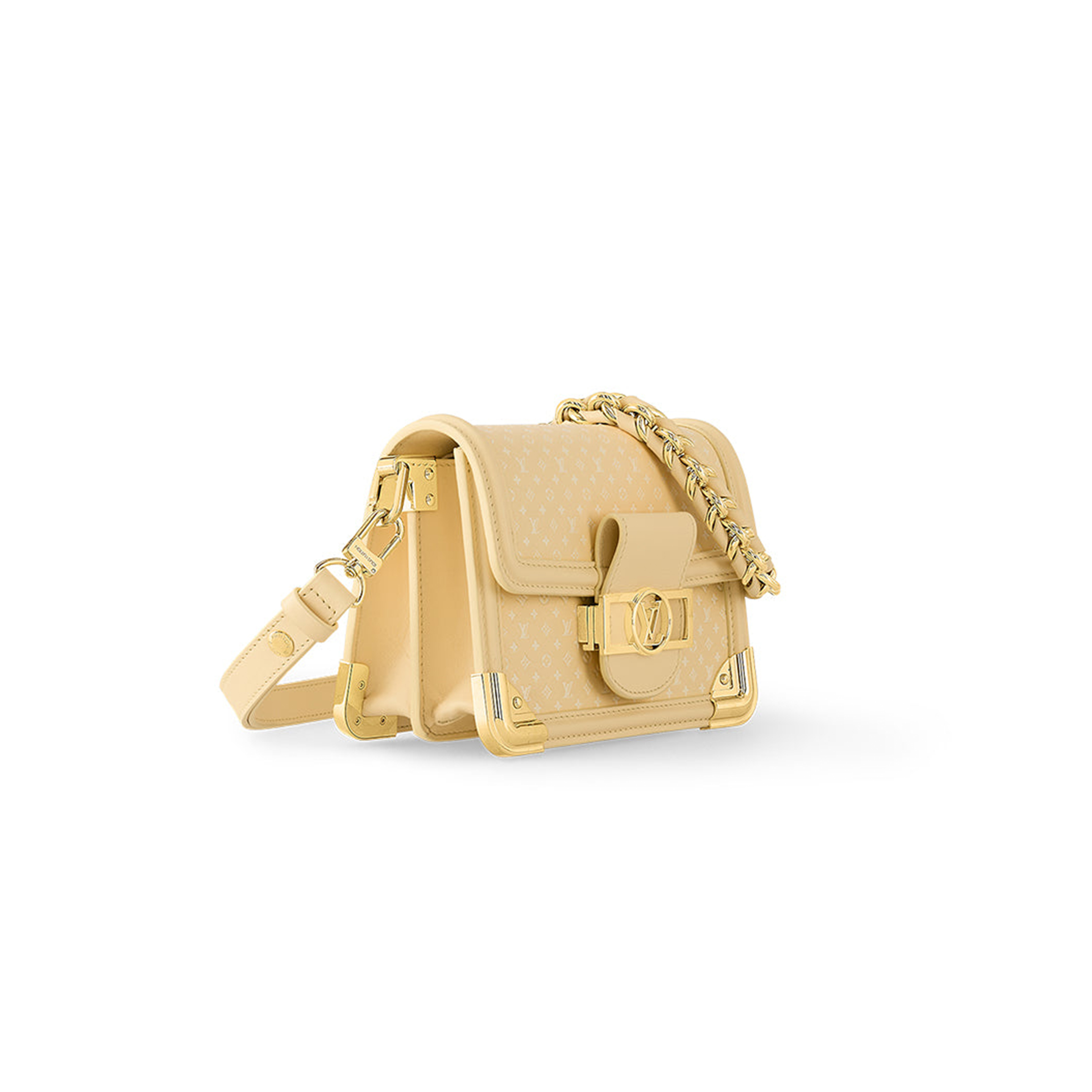 l0*is V*t0n dauphine cow leather daphne crossbody bag yellow m22276 (25*17*10.5cm)